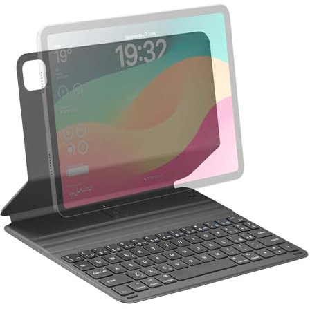 Cellularline Custodia Keyboard Case con Tastiera Wireless Integrata, Layout Italiano QWERTY, Compatibile con iPad fino a 11, Sistema Magnetico, Modalità Sleep, Funzione Stand, Nero