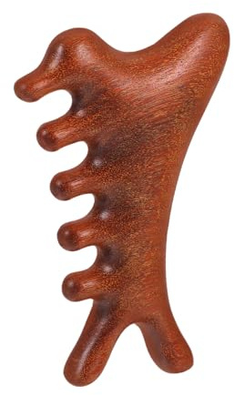 Holz Massagekamm mit Ergonomischem Design zum Kämmen und Massieren | Braunes Holz, Tragbar für Zuhause, Stilvolles Design, Sanfte Kopfhautpflege mit Angenehmer Handhabung