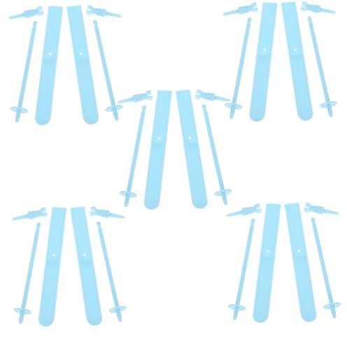 OUNONA 5 Sets Mini Ski Puppenhaus Ski Zubehör Miniatur Ski Für Puppenhaus Mini Puppenhaus Mini Ski Und Stöcke Mini Zubehör Puppenhaus Zubehör Himmelblauer