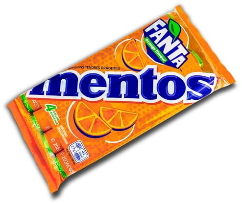 Mentos Fanta Bonbons mit Orangengeschmack, 3 x 37,5 g
