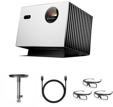 Valerion Heimkino-Bundle – Kaufe 1, Erhalte 5: Plus2 4K Laserprojektor 2000 ISO Lumen + Deckenhalterung + 3×3D-Brillen + HDMI-Kabel