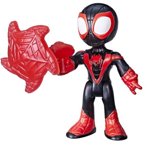 Marvel Spidey and his Amazing Friends Miles 'Spin' Morales Toy with Accessory, 7.6-cm (3 inch) Action Figures, Super Hero Toys for Children, Ages 3+, Black