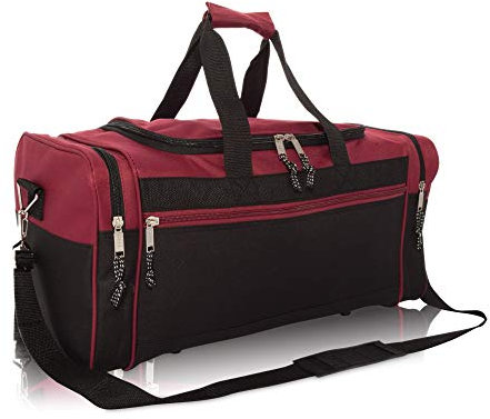 DALIX 48,3 cm Sporttasche, Reisetasche, Schwarz, Rot, Rosa, Lila, Marineblau, Grau, Blau, kastanienbraun, L, Klassisch
