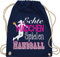 Shirtracer Turnbeutel Rucksack - EM 2026 Trikot Ersatz - Echte Mädchen Spielen Handball weiß - Unisize - Navy Blau - geschenke für handballer handballbeutel hanball habdball turnsack kinderturnbeutel