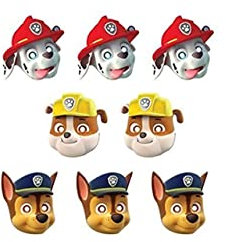 Paw Patrol 0556, Pack 8 caretas Patrulla Canina, Fiestas y cumpleaños