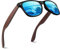CGID Sonnenbrille Herren Damen Polarisiert Holz aus Walnuss Brillengläser CAT3 CE mit UV400-Schutz für Angeln Fahren