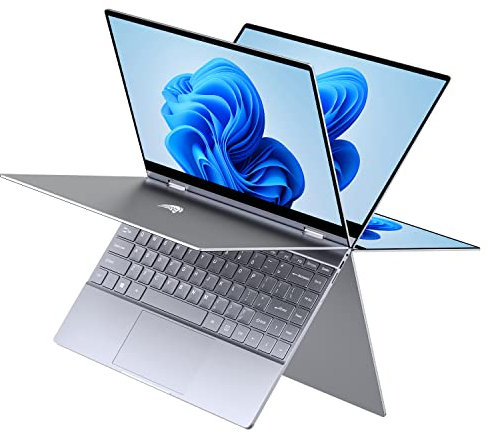 BMAX Y13 2 en 1 Ordenador portátil, táctil Convertible Notebook de 13.3” FHD 1080P Pantalla (Intel Quad Core N4120, 8GB RAM, 256GB SSD, Windows 10)