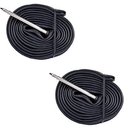 Par de 2 cámaras de aire 700 x 19/23 C (28 x 3/4 y 28 x 7/8) Válvula Pressta francesa de 60 mm para bicicleta de carrera de carretera fija