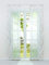 HeichkelL 2er Set Transparente Schiebegardinen Voile Flächenvorhang Druckmuster Raumtrenner mit Klettband Zubehör Klettband und Beschwerungsstange HöhexBreite 175x57 cm Weiß#2