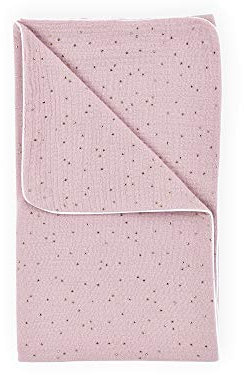 KraftKids Babydecke in Musselin goldene Punkte auf Rosa, Kuscheldecke 70 cm x 100 cm, 100% Musselin Stoff mit Liebe handgefertigt in der EU