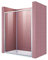 SIRHONA Porte de Douche Coulissante 150x185 cm Réglable Installation Réversible,Verre de Sécurité Trempé de 5 mm1 Porte Fixe + 1 Porte Coulissante