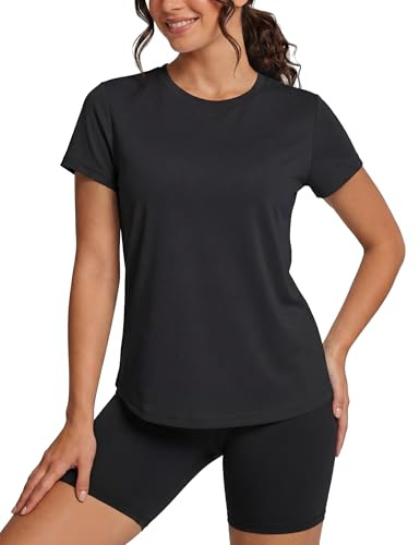TACVASEN Women's T-Shirt Short Sleeve Outdoor Sport Shirt Quick Dry UV Protection UPF 50+ Tops Quick Dry Summer Running T Shirt