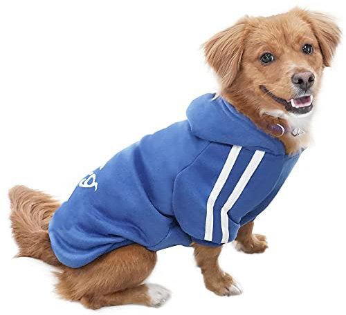 Eastlion Hund Pullover Welpen-T-Shirt Warm Pullover Mantel Pet Kleidung Bekleidung, Saphirblau, Gr. XS