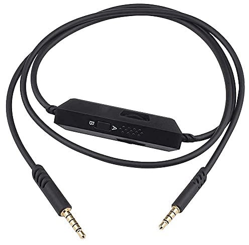 Muigiwi Ersatz-A50-Kabel A50 A10 Kabel mit Inline-Stummschaltung, Lautstärkeregler, kompatibel mit Astro A10/A40/A50 Logitech G933 G633 Gaming-Headset MixAmp (Modus A & B)