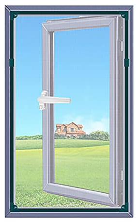 ACUY Ventana Red de Malla 40x90cm, Recortable al Tamaño Deseado Mosquitera Fija Fibrade Vidrio Lavable y Reutilizable