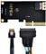 xiwai PCI-E 3.0 4.0 to SFF-8654 Slimline SAS Card Adapter and U.2 U2 SFF-8639 NVME PCIe SSD Cable for Mainboard SSD