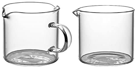 UPKOCH 2 Uds Jarra de Cristal Transparente Jarra de Leche de Cristal Pequeña Jarra de Cristal 4Oz Mini