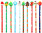 KAHEIGN 50Pcs Bleistifte mit Radiergummi Set, 10 Stile Stifte mit Cartoon Radiergummi Weihnachten Bleistift Kinderstifte für Weihnachtsdeko Gefälligkeiten
