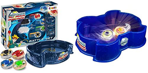 CRAZE Blade XXL Battle Set 4er Metall Kampfkreisel Mit Zubehör - Mega Battle-Arena Für Blade Kreisel Inkl. Kampfarena 10341