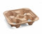 Generic 50 Stk. Getränkehalter Tragetablett Becherhalter 4 Becher Coffee to Go 22x22cm PAP-Recycling