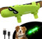 LaRoo LED Leuchtband für Hunde, USB Wiederaufladbar Leuchtanhänger Einfach an Halsband Leine und Geschirr zu Befestigen,3 Leuchtmodi Blinklicht für Hund (Grün)