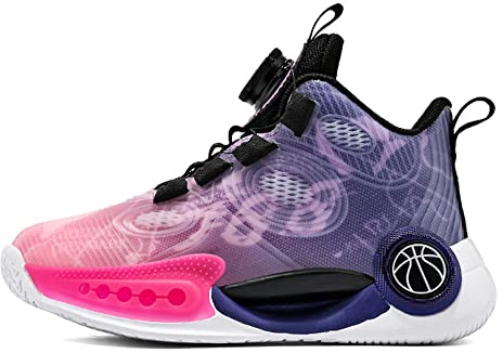 Scarpe da Basket per Bambini, Borsa Morbida, Scarpe Sportive Alte, Fibbia, Lacing, Traspirante, Leggero, Antiscivolo, Neutro