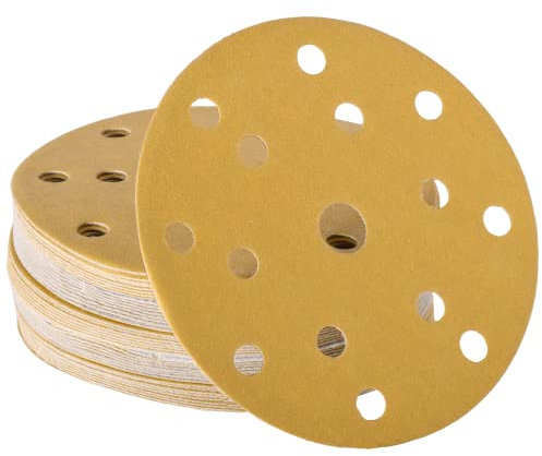 Wabrasive Schleifscheiben 150mm Klett 15 Löchern K180 Set 50 Stk | Schleifpapier für Holz & Karosseriereparaturen | passend zu Exzenterschleifer mit Schleifteller 150mm klett