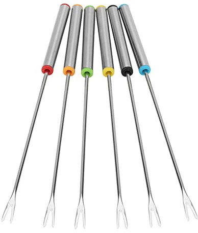 Puet Fondue,Pic A Viande Pour Fondue Bourguignonne,Fourchettes À Fondue,Fourchetteondue,Fondue Forks,Pue A Fondue,Ensemble De Fourchettes À Fondue,Ensemble De 6 Pièces En Acier Iydable Clat Fromage De
