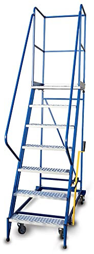 Fahrbare Podestleiter FP-1750m | mit Hebemechanismus| fahrbare Leitern mit Podest | Podestleitern, Plattformleiter, Podesttreppe