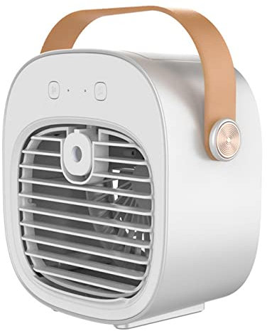 Eidoct Portable Air Conditioner, Personal Mini Conditioner, Air Coolers for Home, 3 Speeds Mode Evaporative Cooler Air Humidifier with Handle for Home Office Dorm Indoors (White)