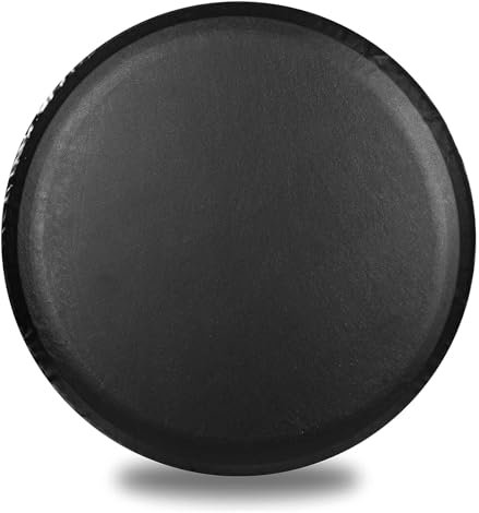 Geloo 16 Zoll Schwarz Reserveradabdeckung, Universal Weiches Leder Reifencover Wasserdicht Staubdicht für Durchmesser 76cm-79cm/30-31