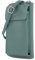 modamoda de P06 Damen Leder Umhängetasche Geldbörse Handytasche 6,5 Zoll handmade in Italy, Farbe:Ocean Grey