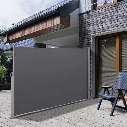 RNQZ Sichtschutz-Gartenschutz-Sonnenschutz, einziehbare Seitenmarkise, tragbarer Sonnenschutz, ausziehbar für Balkon, Garten, Terrasse, Sichtschutz,1.6 * 3m