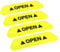 4 Pieces Safety Reflective Open Sign Warning Mark Car Door Stickers Yellow