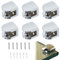 6 Set Glass Shelf Brackets Adjustable Glass Clamps Glass Clamp Shelf Supports for Glass Shelf Zinc Alloy Glass Clamp Wall Mounted Metal Glass Shelves Supports for 8-10 MM Thick Glass