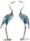 Outsunny Lot de 2 Statues de Jardin Sculpture de la Grue décoration d'oiseau extérieure en Acier pour terrasse Balcon Cour pelouse 72,5 à 74 cm