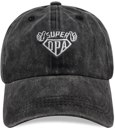 YANSYUN Cap Mann, Opa Geschenk, Herren Hut Mit Visier, Personalisierte BaseballmüTze Mit Stickerei Super Opa Lustige Geschenke Herren, Verstellbare Bestickt Geburtstag Baseball Cap (Polyester, Opa)