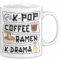 K-Pop Tasse Geschenk Coffee Ramen K-Drama Kpop Fans Geschenkidee Kaffee-Becher (Weiß)