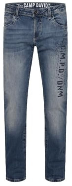 Camp David Herren Jeans NI:CO Regular Fit Dark Blue Printed 31 30