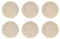GENEVIEVE LETHU 545266 Lot de 6 Assiettes Plates Modèle Grain de Riz - Faïence Coloris Taupe - Ø 27 cm