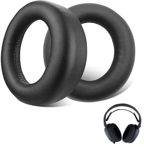 Yesimola Ersatz Ohrpolster für PS5 Kopfhörer,mit Sony PS5 Pulse 3D Headset, Wireless Headset Ohrpolster,Ersatz Ohrpolster mit Weichem Proteinleder (Schwarz)