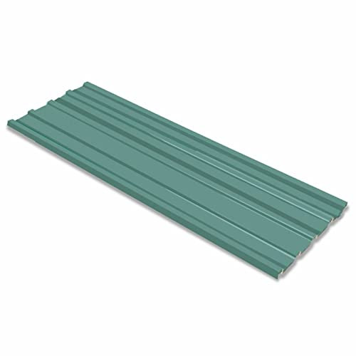 Brokky Dachpaneele 12 STK. Verzinkter Stahl Grün Wellplatten Dach Dachplatten Bleche FüR Dach Wellblechplatten FüR Dach