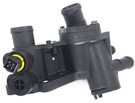 Hajus 1211187 Thermostat mit Gehäuse mit Sensor Thermoschalter & Dichtung 87 °C Kompatibel mit VW Caddy 2 Golf 3 Polo 6N 6KV Seat 1.4 1.6 032121111N