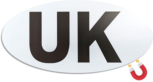 UK Magnetic Car Sticker – Small Size, 13.8 × 7.5cm – UK Sticker for Car Europe Magnet – Removable, Weatherproof & Reusable (1)