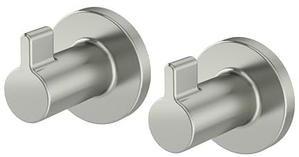 Lenz Handtuchhaken NOA in Nickel – 2er Set, Vielseitig einsetzbar | Badezimmerhaken, Wandmontage inkl. Befestigungsmaterial, Pflegeleichte Oberfläche & hochwertige Verarbeitung, 4646822