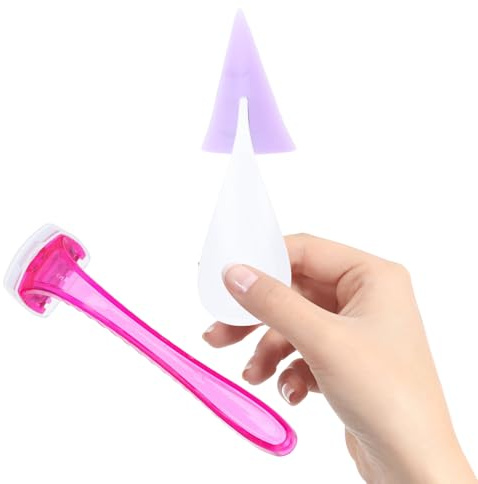 HOMSFOU Intimrasierer Kreativer Kleiner Bikini Rasierer mit Ergonomischem Design für Frauen Satz und Flexiblem Silikon Abs Griff für Präzises Styling der Intimbehaarung Zufällige Farbe