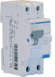HAGER ADC810H DIFFERENZIALE MAGNETOTERMICO SALVAVITA 1P+N 2M 4, 5K 10A