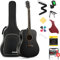 Donner Guitarra Acústica 4/4 de Adulto Guitarra Acústica Kit 41 Pulgadas Dreadnought de Principiante con Cuerde Afinador Cejilla Negra