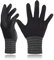 DEX FIT Gartenhandschuhe FN320, 3D Komfort Stretch Fit, Power Grip, Strapazierfähiges Schaumnitril, Dünnes & Leichtes Premium Nylon, Maschinenwaschbar, Schwarz 7 (S) 12 Paare