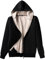 AOTORR Ladies Plain Hoodie Winter Warm Fleece Lined Zip Up Hooded Sweatshirt Jacket Coat for Women, M, Black